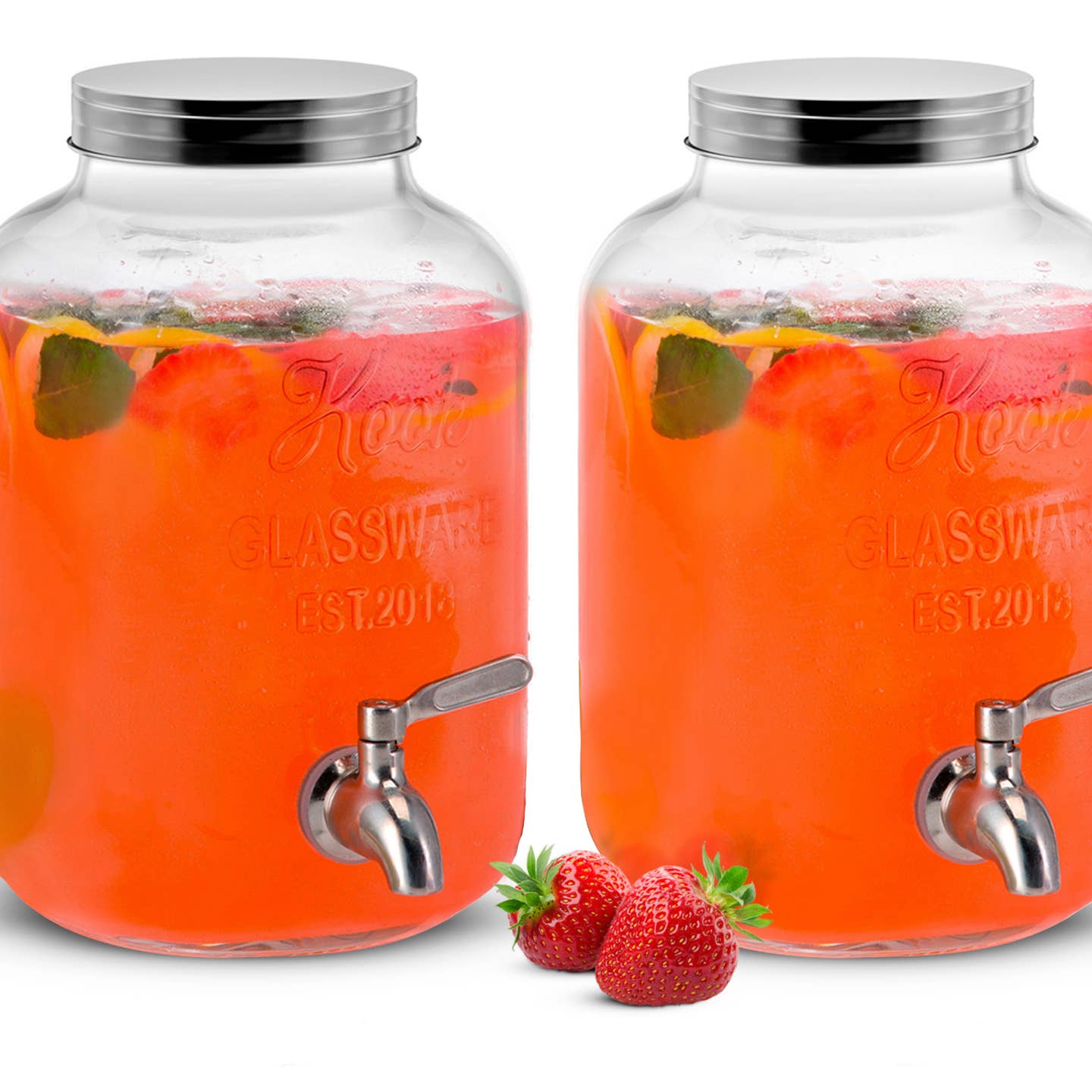 Kook Glass 1 Gal Drink Dispenser Stainless Steel Spigot