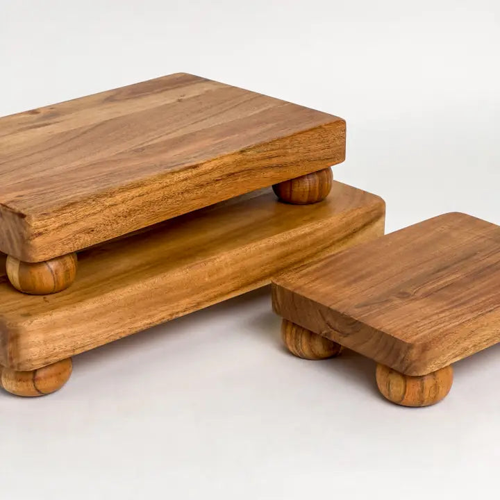 Acacia Butcher Block, Brown 14, 12 and 8 Inch Cutting Board; Set of 3