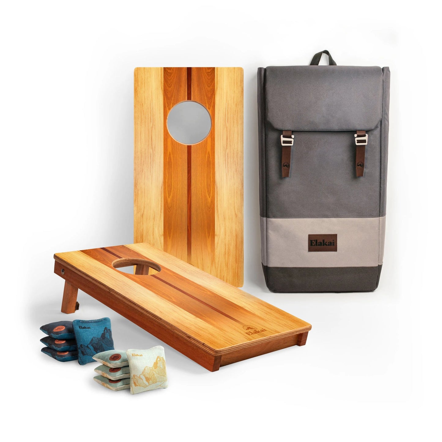 1ft x 2ft Travel Woody Mahogany Pathfinder Cornhole Board Set