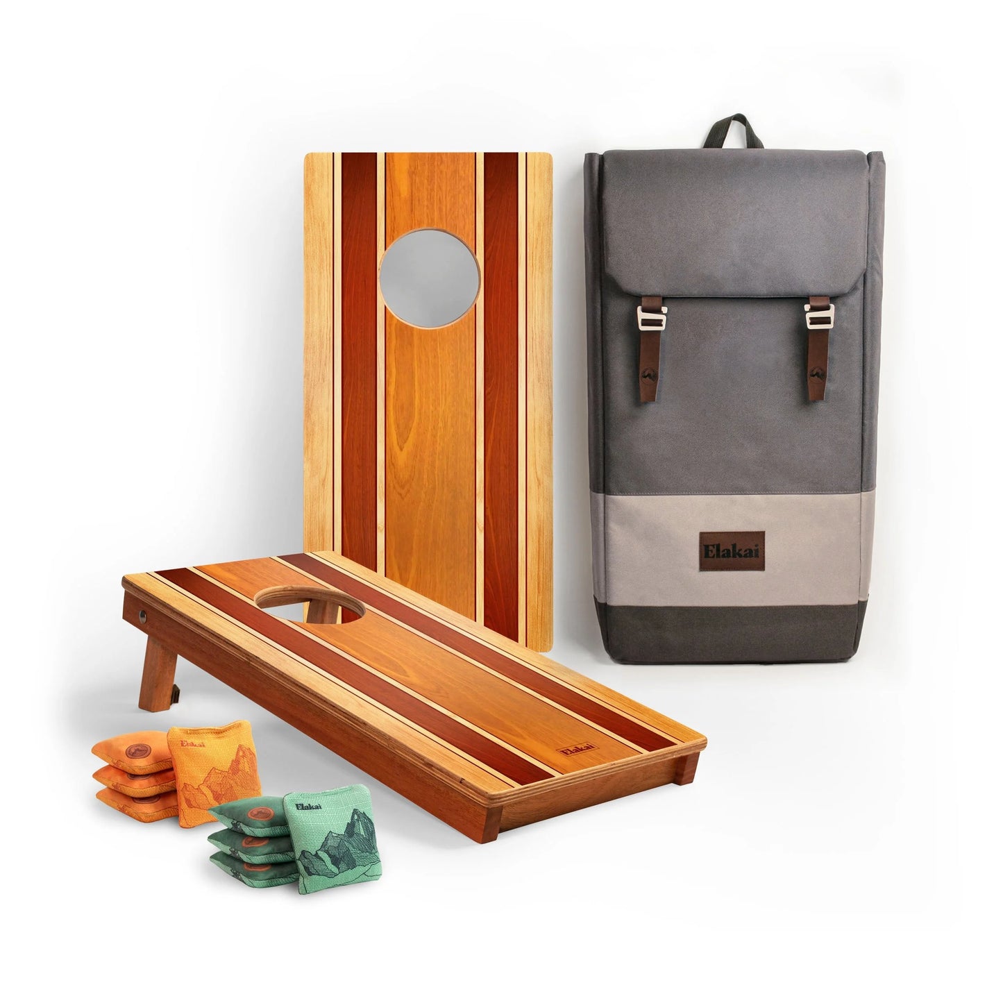 1ft x 2ft Travel Classic Woody Mahogany Pathfinder Cornhole Board Set