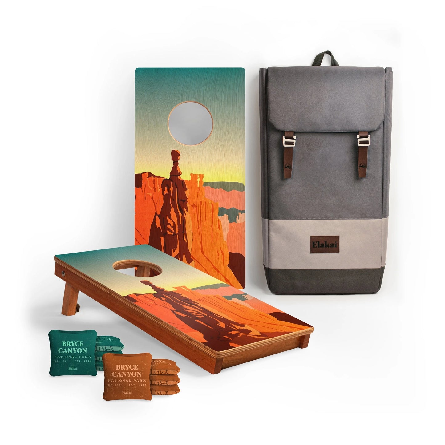 1ft x 2ft Travel Bryce Canyon National Park Mahogany Pathfinder Cornhole Board Set