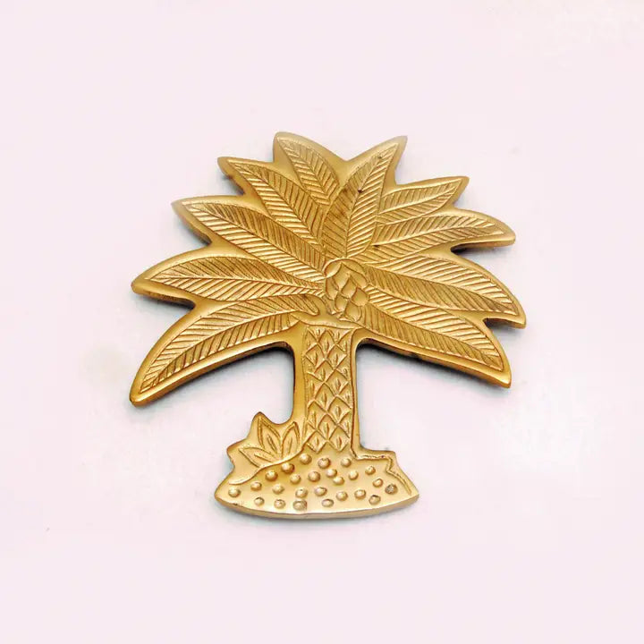 Brushed Gold Palm Tree Trivet