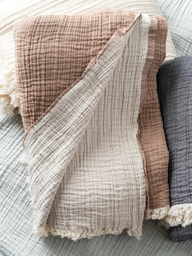 100% Turkish Muslin Cotton Blanket King