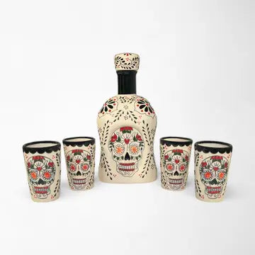 Tequila Decanter Set - Catrina Sugar Skull