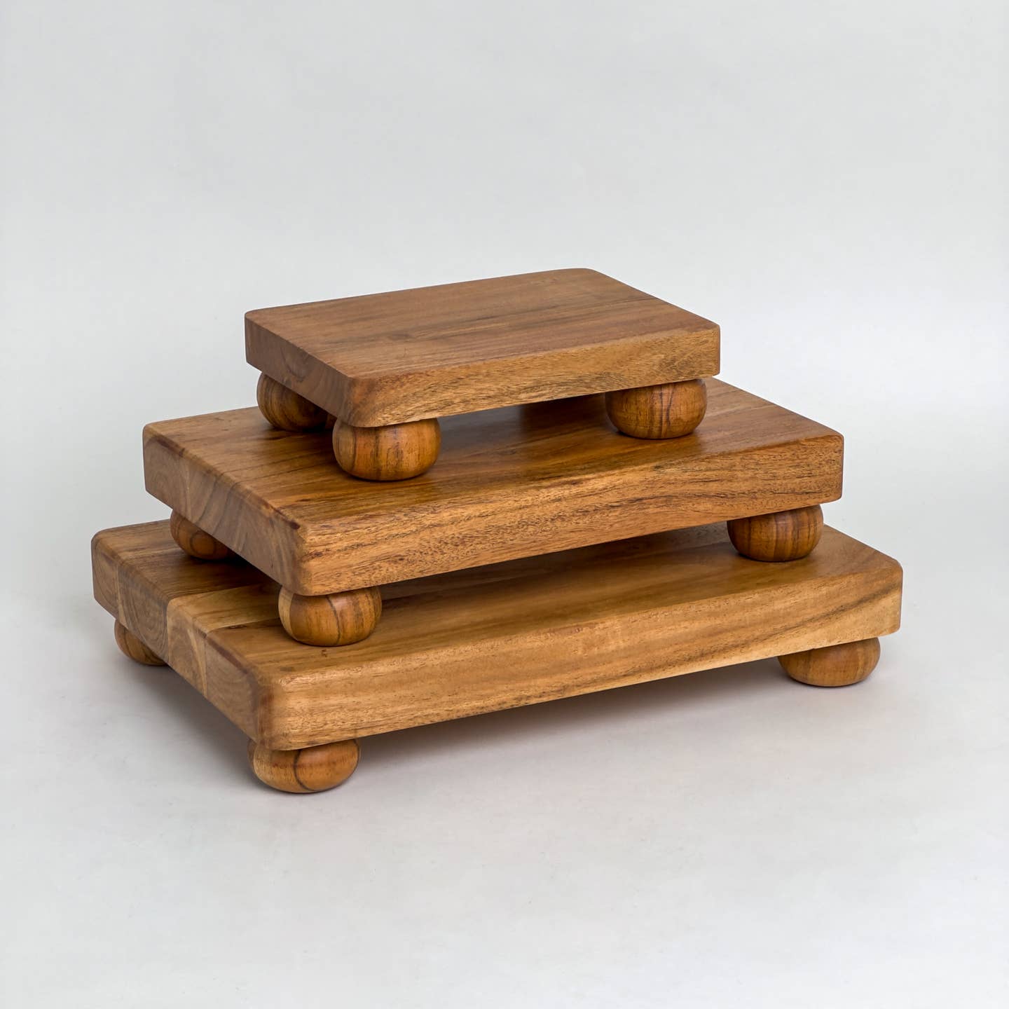 Acacia Butcher Block, Brown 14, 12 and 8 Inch Cutting Board; Set of 3