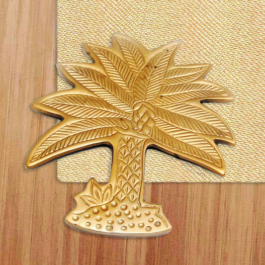 Brushed Gold Palm Tree Trivet