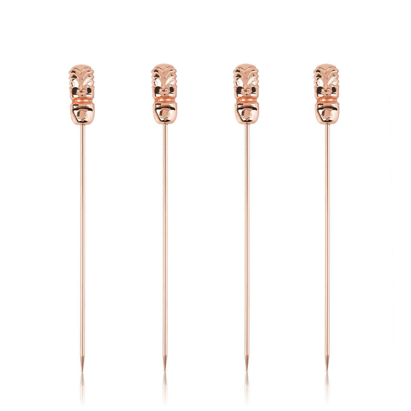 Pacific™ Copper-Plated Tiki Cocktail Picks - Set of 4
