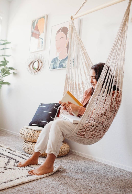 100% Cotton Canvas Hammock Chair Swing