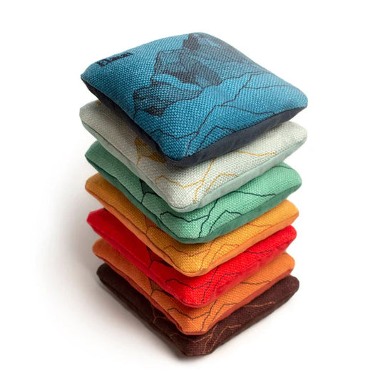 4-in Travel Dual-Sided Cornhole Bags | Mt. Elakai Design Collection