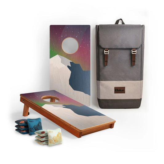 1ft x 2ft Travel Aurora Mahogany Pathfinder Cornhole Board Set