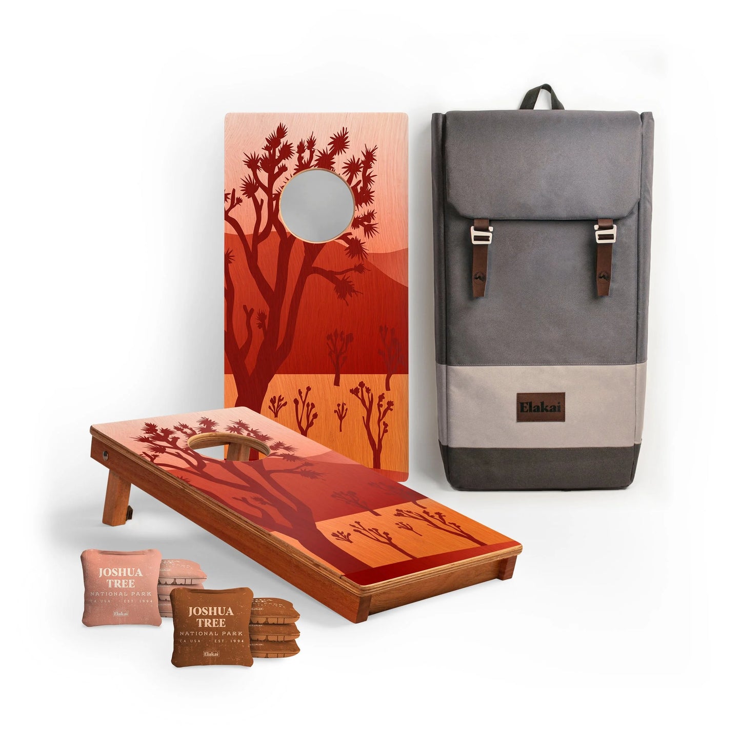 1ft x 2ft Travel Joshua Tree National Park Mahogany Pathfinder Cornhole Board Set