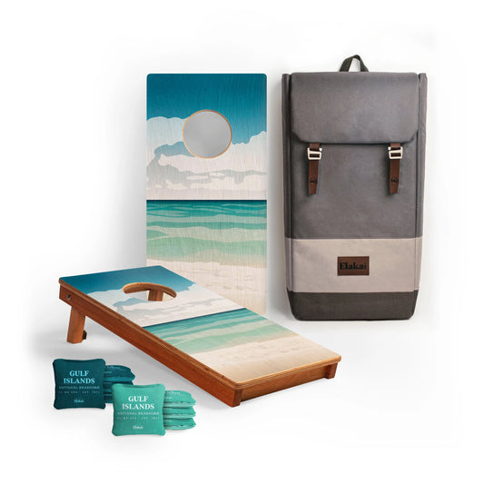 1ft x 2ft Travel Gulf Islands National Park Mahogany Pathfinder Cornhole Board Set