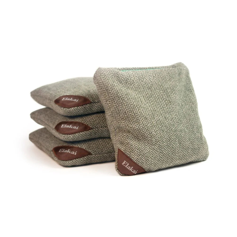 4-in Travel Herringbone Wool Aviator Cornhole Bags Premium All-Weather Collection
