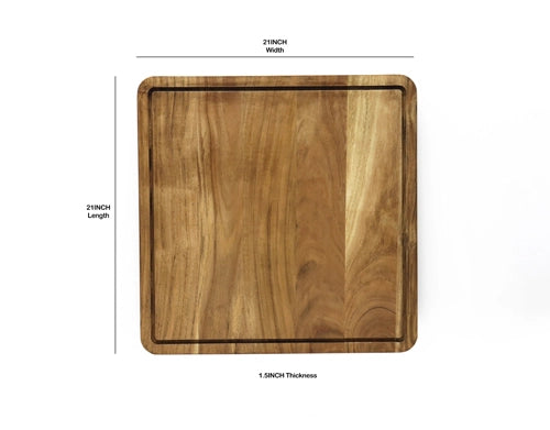 Acacia Wood Butcher Block Juice Groove Cutting Board