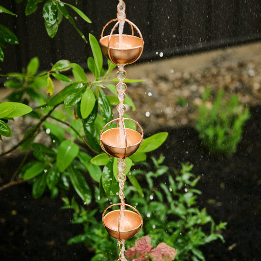 Prava Copper Rain Chain - 7 ft