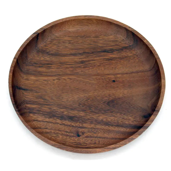 Hand Made Acacia Round Plate