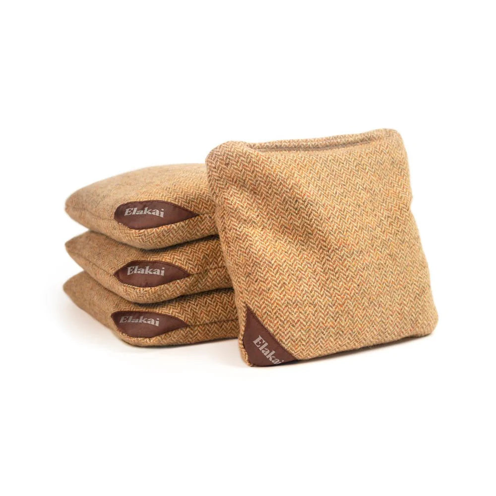 6-in Herringbone Wool Aviator Cornhole Bags Premium All-Weather Collection