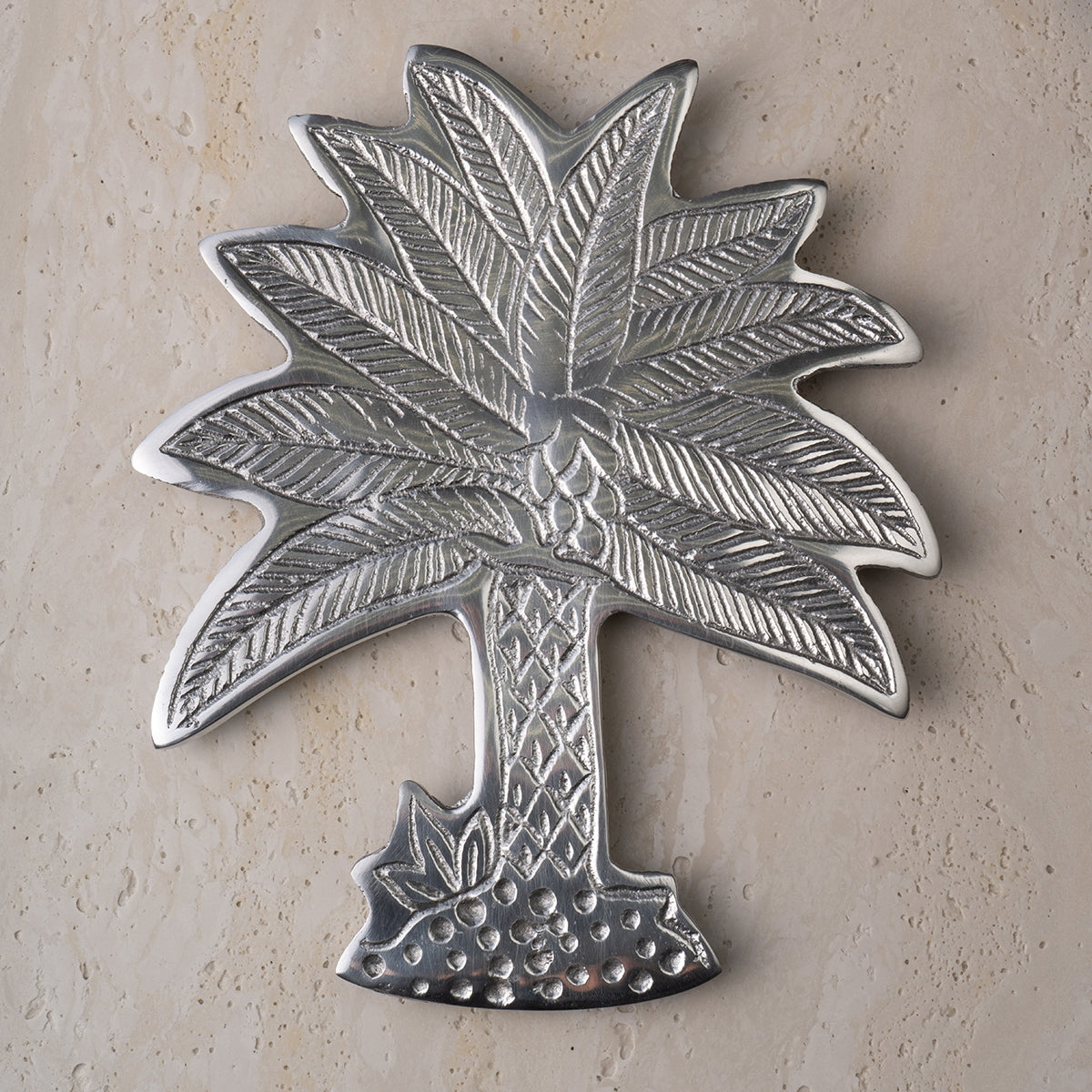 Brushed Silver Palm Tree Trivet