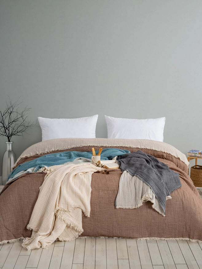 100% Turkish Muslin Cotton Blanket King