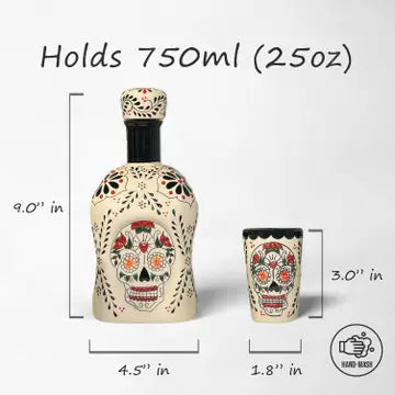 Tequila Decanter Set - Catrina Sugar Skull