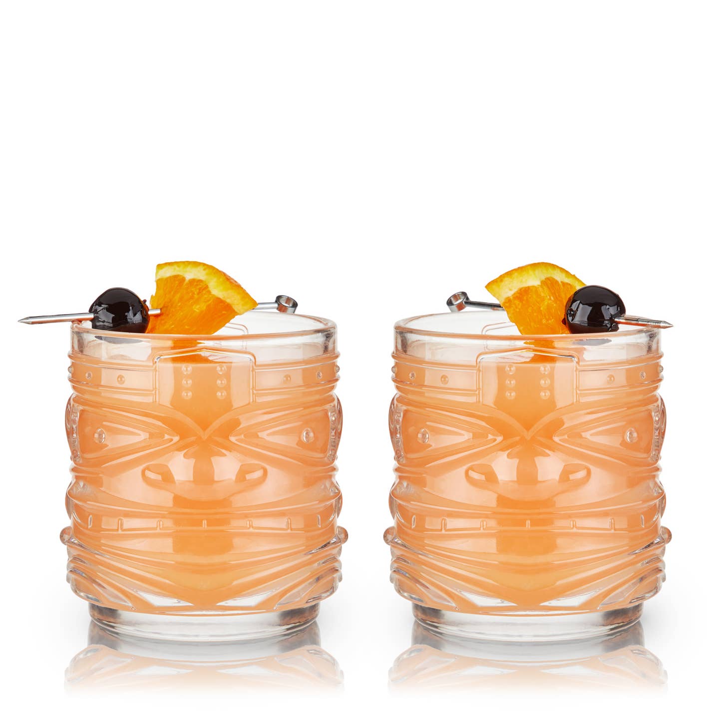 Pacific™ Stackable Crystal Tiki Cocktail Glasses - Set of 2
